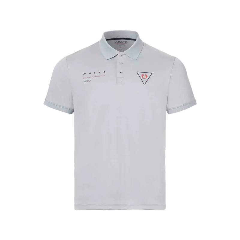 Musto Evolution Sunblock Graphic polo homme gris-bleu, taille M Remise