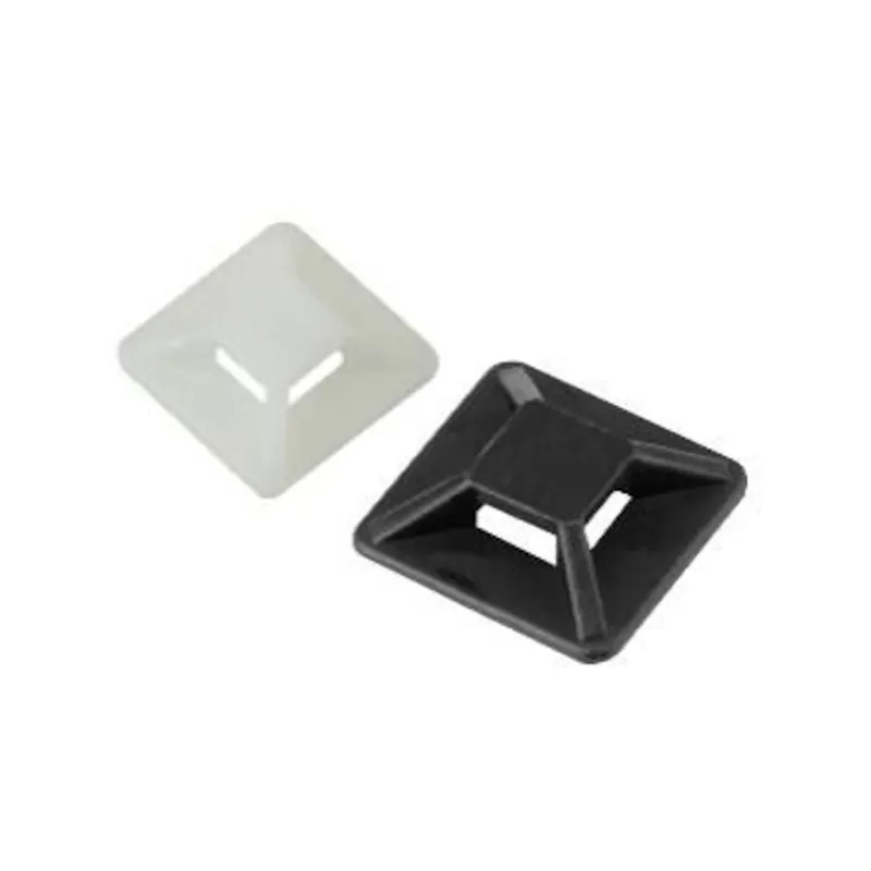 Crosseven patte de fixation de câble autocollante 30x30mm, jusqu‘à 6,4mm, 100 pièces, blanc Réduction