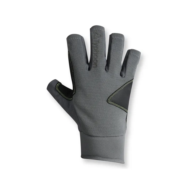Typhoon Performance Gants de voile à doigts courts unisexes gris/vert clair, taille Y-L Usine Directe