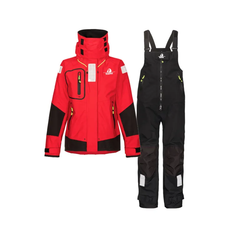 DEAL 12skipper Magellan Offshore Set Femme - Veste rouge M, pantalon noir XXL Produit De Marque