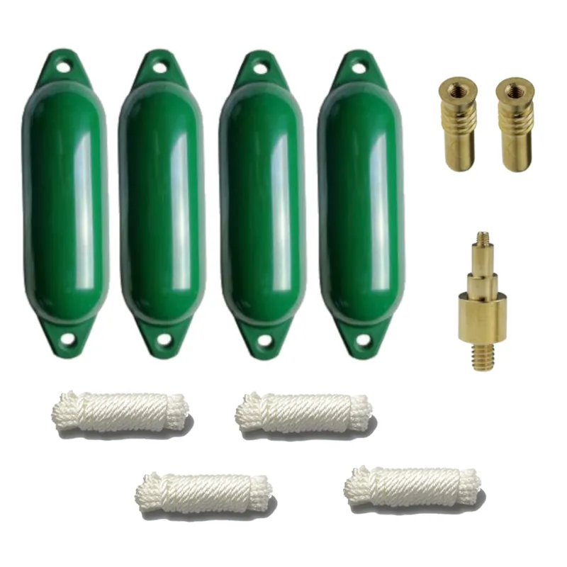 Acheter En Ligne Set de 4 pare-battage de Majoni Star 15, avec lignes de pare-battage, 2 valves de rechange, 1 adaptateur de valve - vert, 45 x 12 cm