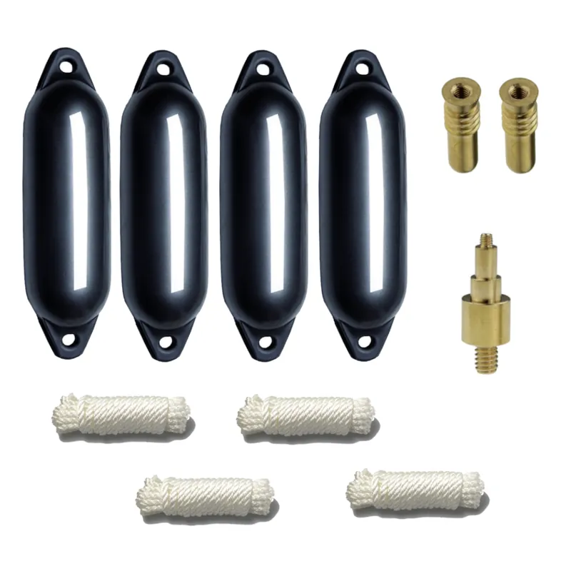 Set de 4 pare-battage de Majoni Star 15, avec lignes de pare-battage, 2 valves de rechange, 1 adaptateur de valve - anthracite, 45 x 12 cm Prix Promo