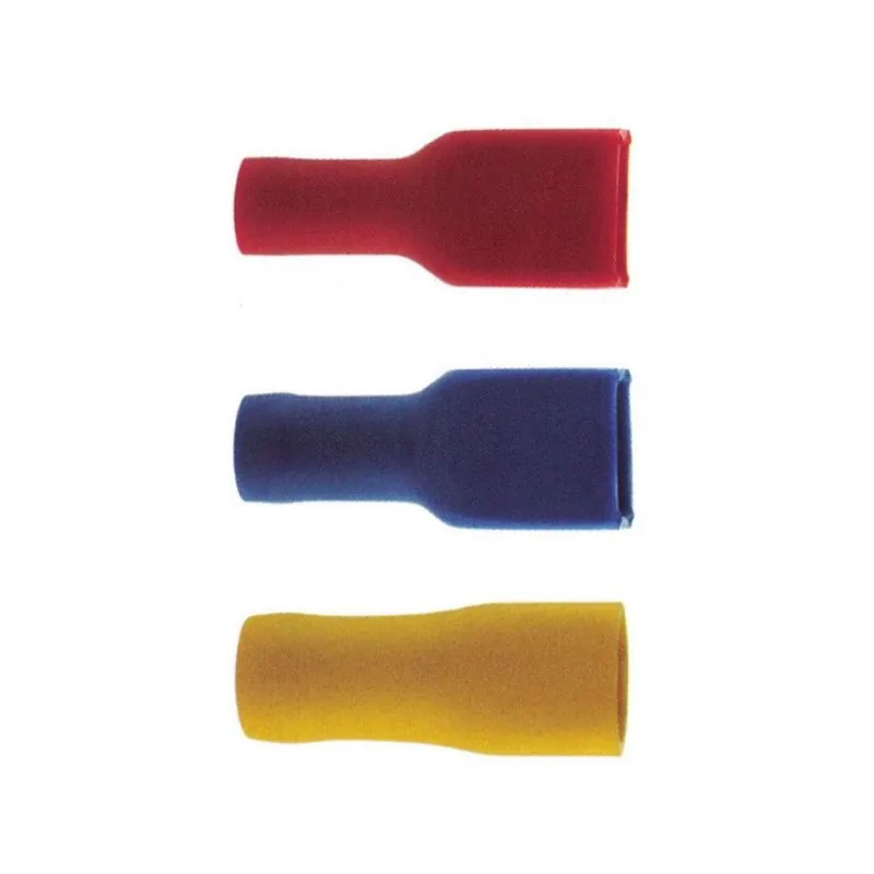 Expédition Rapide Crosseven Fiche plate entièrement isolée, Bleue Pour câble de 1,5-2,5 mm²-100 pièces