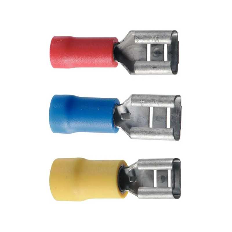Usine Directe Crosseven Cosse clip femelle Rouge 6,3 mm Pour câble 0,5-1,5 mm²-10 pièces