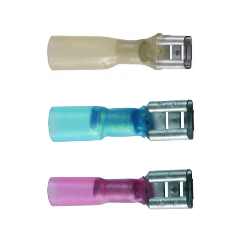 Meilleure Vente Crosseven Cosse clip femelle thermorétractable,Bleu 6,3 mm Pour câble 1,5-2,5 mm²-10 pièces