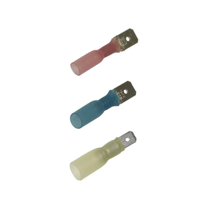Prix Réduit Crosseven Cosse languette thermorétractable Jaune 6,3 mm Pour câble 4-6 mm²-100 pièces