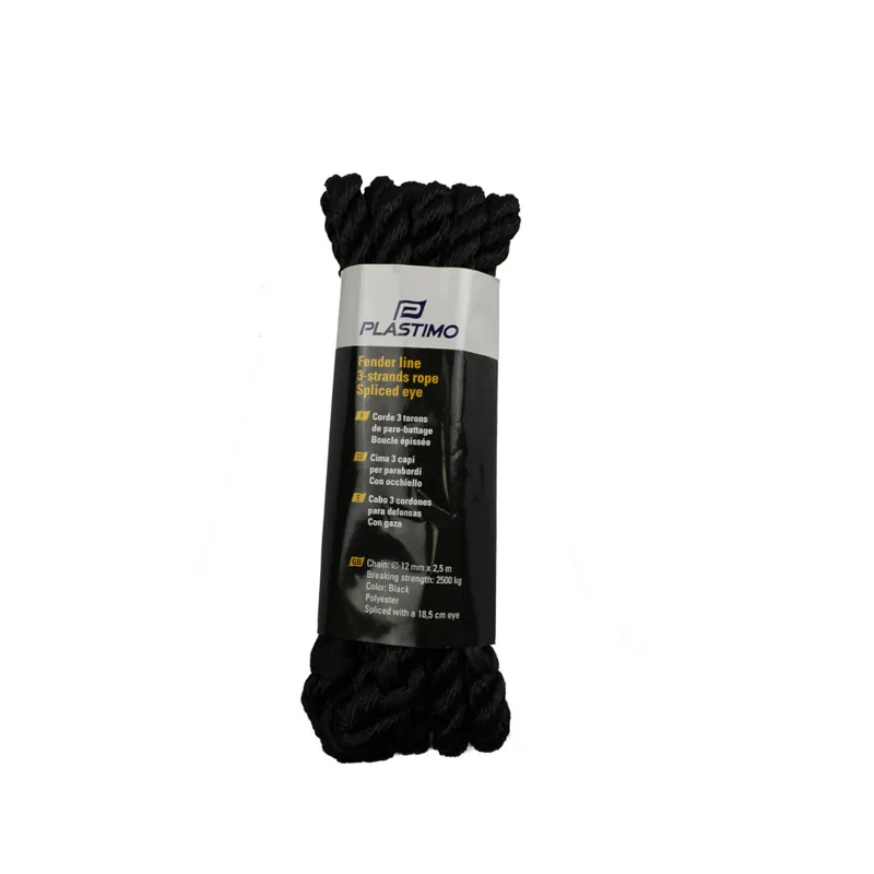 Meilleur Choix Plastimo Bout de défense avec œil – noir, 12mm, longueur 2,5m