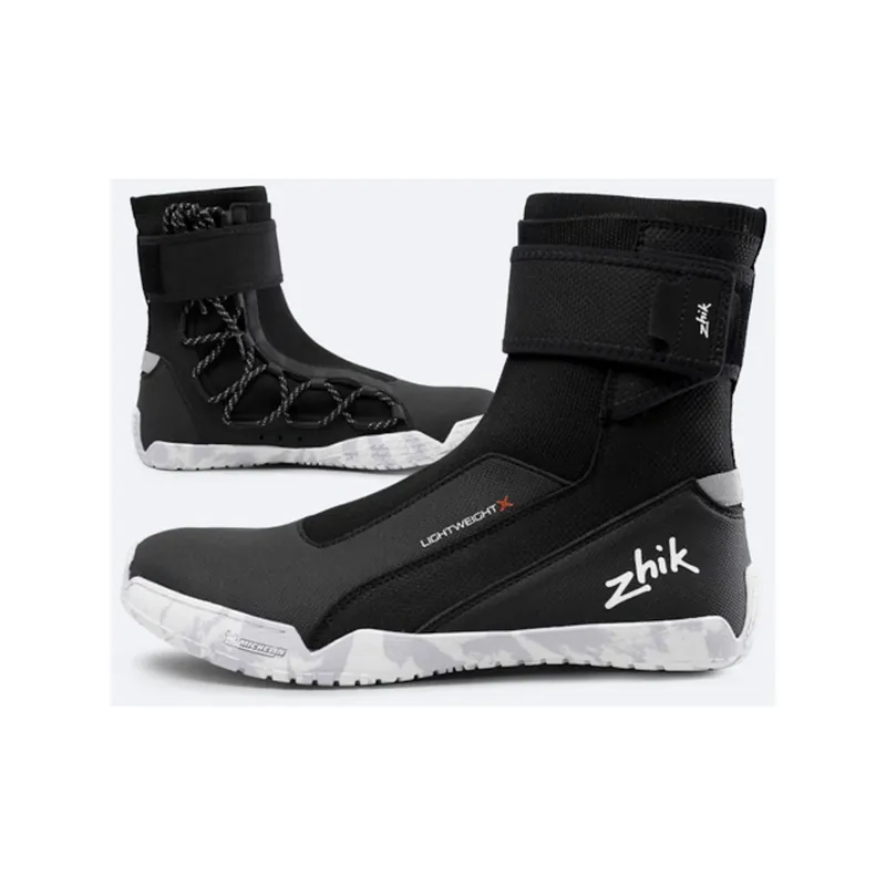 Pas Cher Zhik Lightweight High Cut X Boot chaussures de voile unisexes noires, taille 42