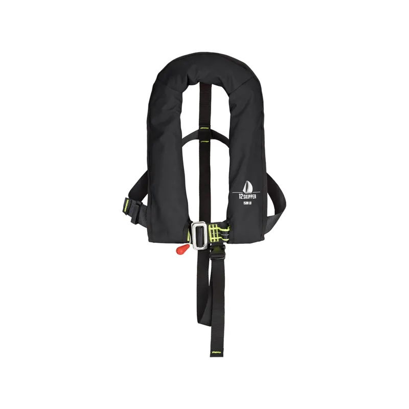 12skipper gilet de sauvetage automatique pour enfants 150N ISO avec harnais - noir Vente Directe