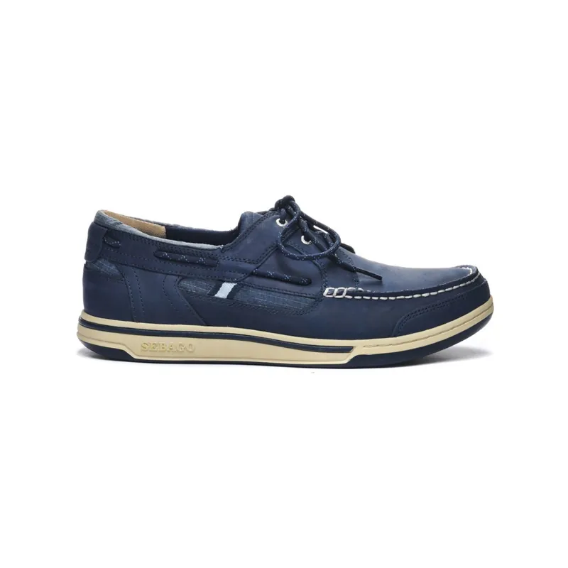 Sebago Triton Three Eyelets chaussures bateau homme bleu, taille 43 Authentique