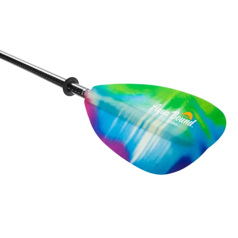 Pagaie randonnée mer - Whiskey fiberglass / Carbone Posi-Lok 2 parties - AQUA BOUND Pas Cher
