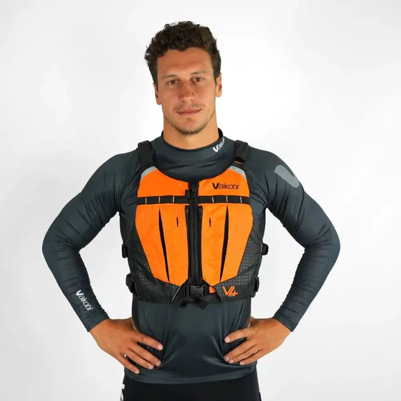 Gilet V4 Ocean Racing Orange Fluo - VAIKOBI Nouvel Arrivage