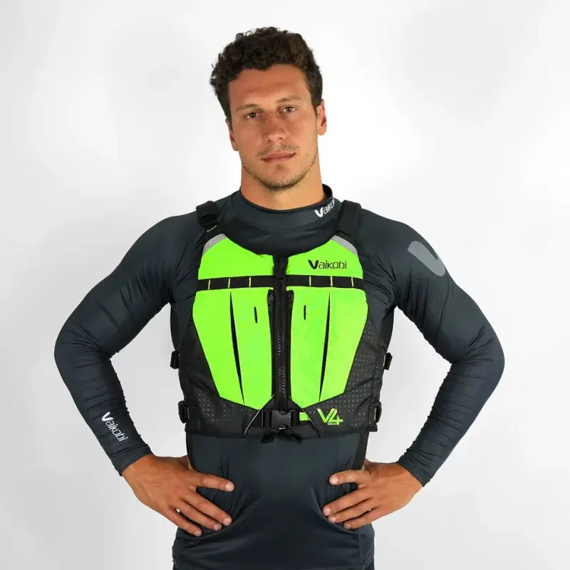 Gilet V4 Ocean Racing Vert Fluo - VAIKOBI Nouvelle Collection
