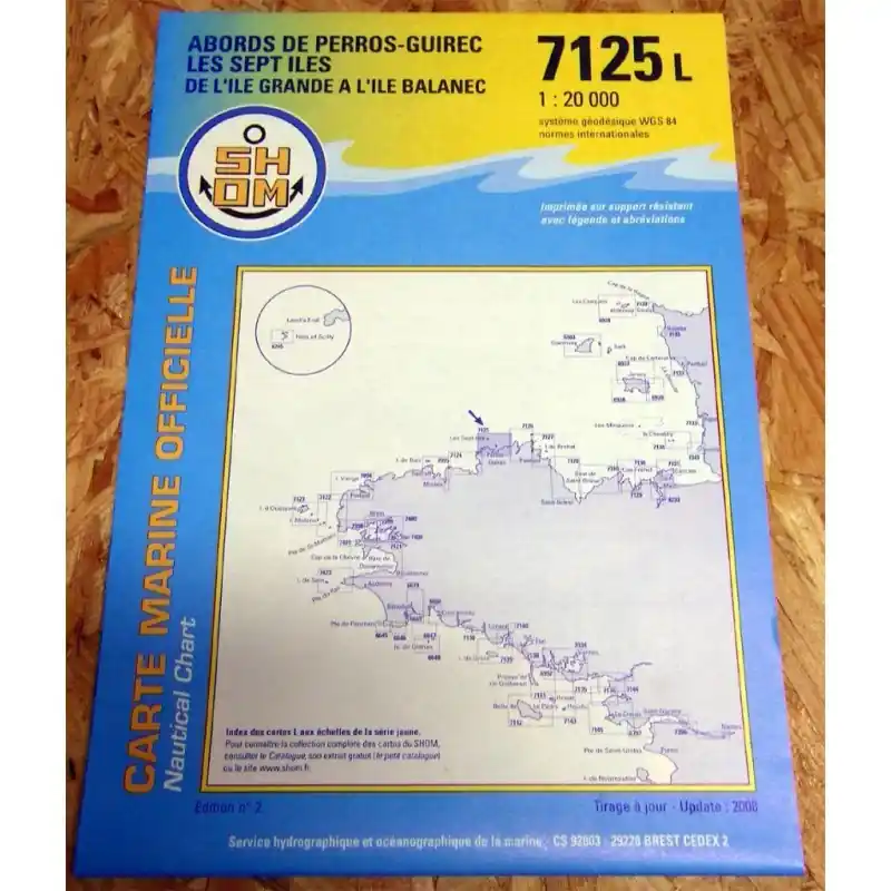Prix Promo Carte marine 7125 L Abords de Perros Guirec SHOM