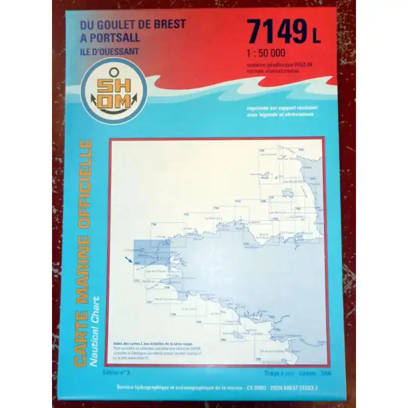 Remise Carte marine 7149L Du goulet de Brest à Portsall SHOM