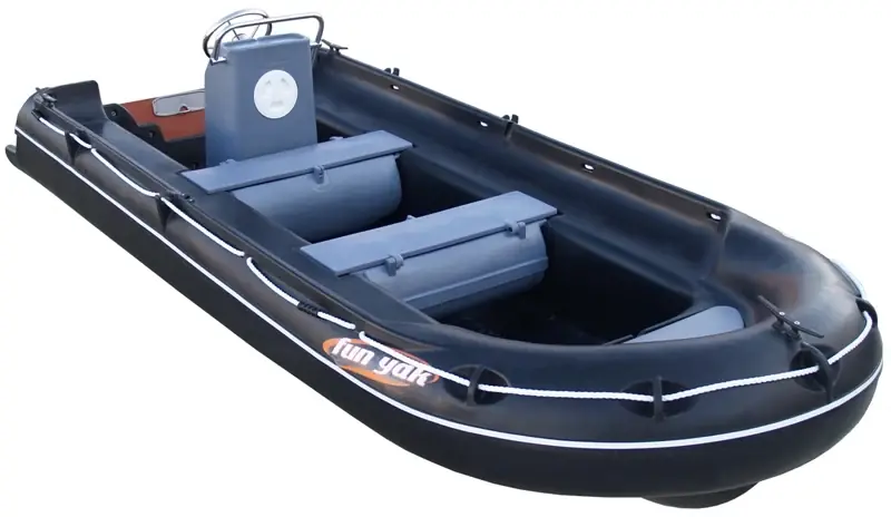 Barque Secu 13 Fun Yak 390 Noire avec Console de Pilotage Bon Marché