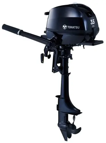 Soldes Moteur hors bord Tohatsu 3,5cv 4T arbre court démarrage manuel