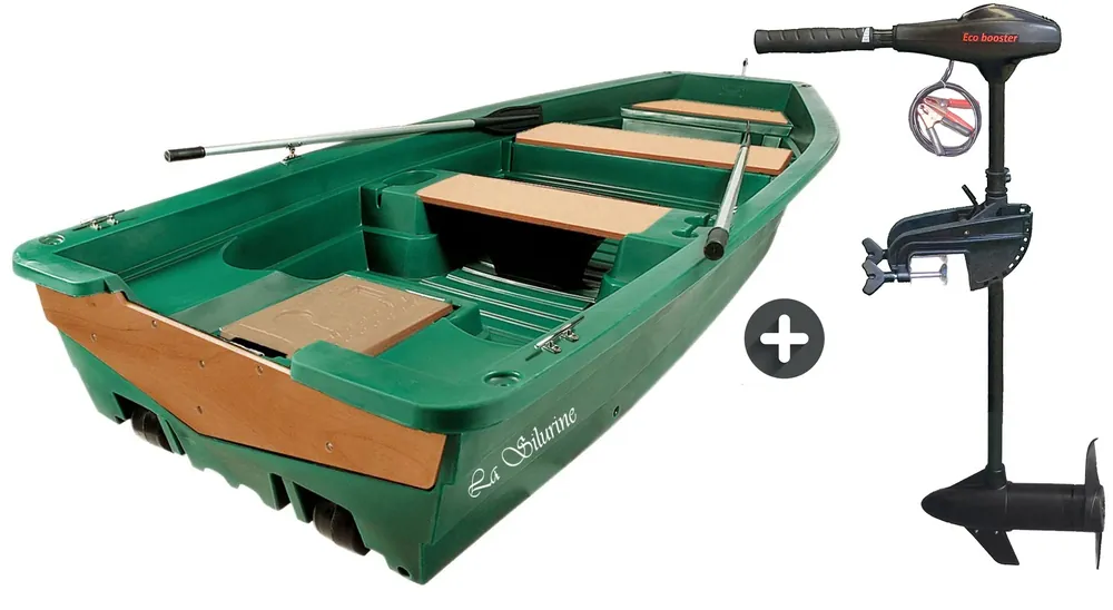 Commander Vite Barque Silurine 4m et moteur électrique Eco Booster V 55 lbs