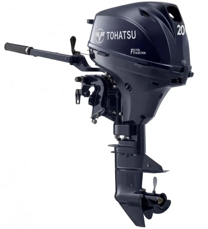 Satisfait Ou Remboursé Moteur hors bord Tohatsu 20CV 4T arbre long démarrage manuel barre franche