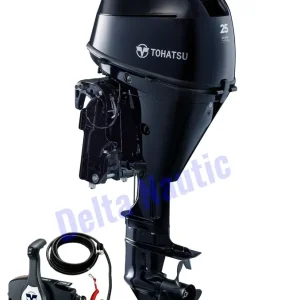 Achat Immédiat Moteur hors bord Tohatsu 25CV 4T arbre long démarrage électrique et TRIM commande à distance