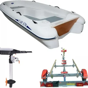Achat Immédiat Bateau Rigiflex Cap 370 + moteur Torqeedo Travel S + remorque GT
