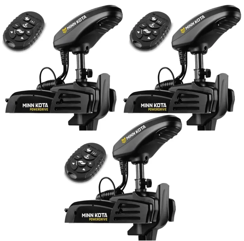 Lot 3 moteurs électriques Minn Kota Powerdrive 55 Lbs GPS 137 cm Acheter Direct