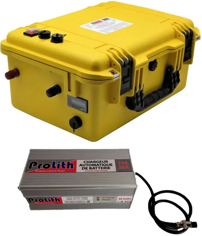 Valise Batterie Lithium 200Ah 36V + sortie régulée + chargeur offert Super Prix