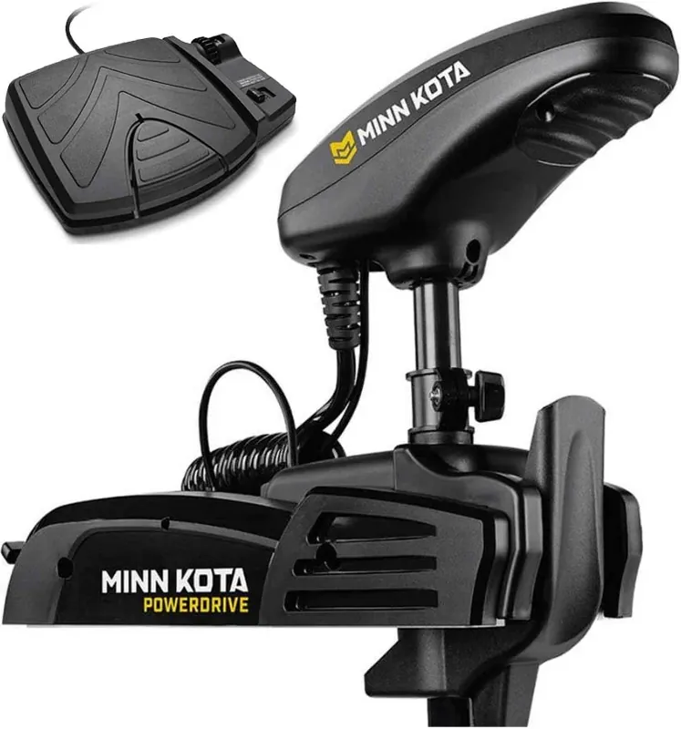 Moteur électrique avant Minn Kota Powerdrive 55 Lbs 12 Volts arbre 137cm avec pédale électrique Must-Have