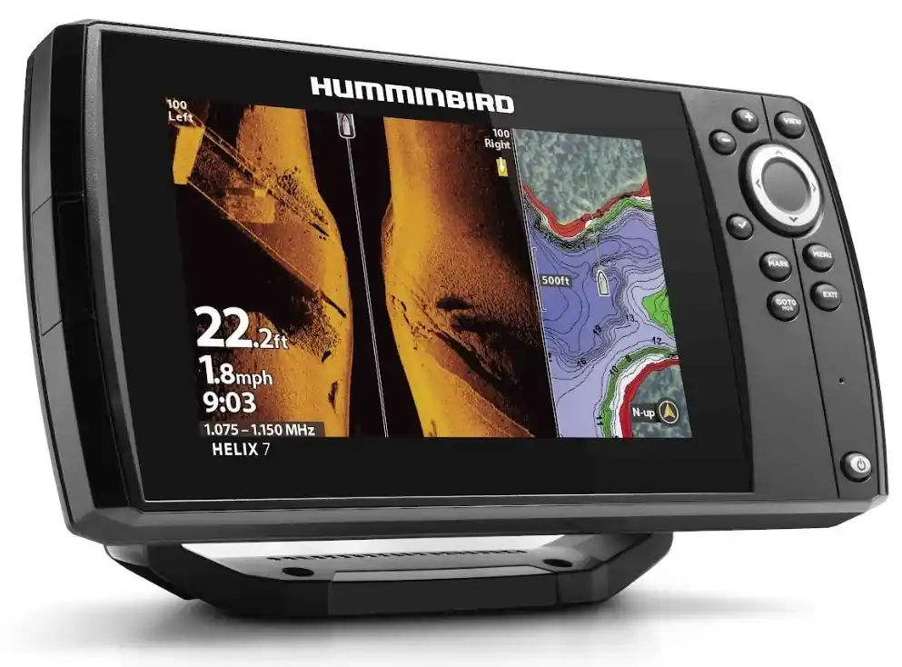 Jusqu'à Épuisement Des Stocks Combiné Echosondeur GPS Traceur de Pêche Humminbird Helix 7 G4 CHIRP SI Sonde tableau arrière pour barque