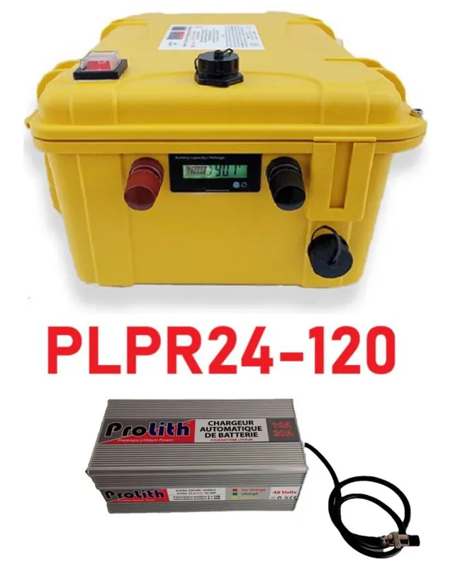 Valise Batterie Lithium 120Ah 24V + sortie régulée + chargeur offert Prix Cassé
