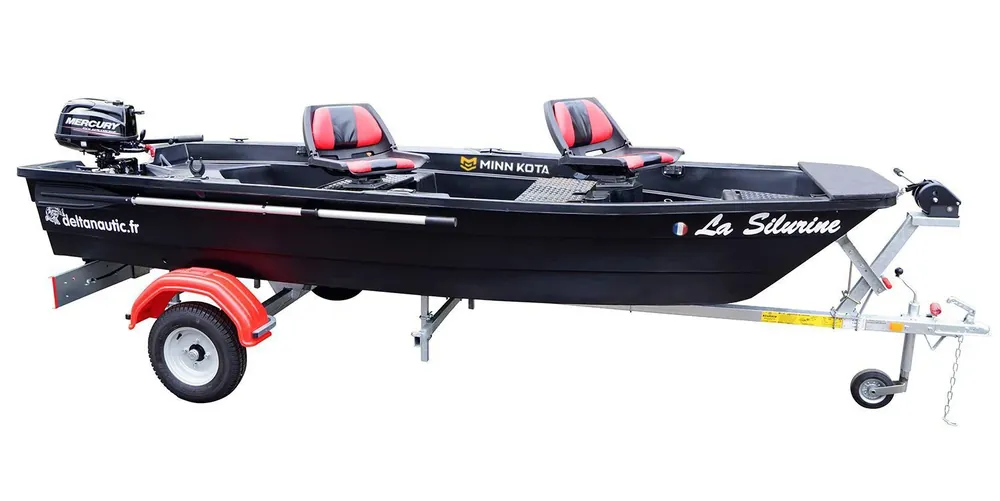 Pack barque Silurine 400 Black Fish + Mercury 6CV 4T et remorque Nautic Plus Prix Réduit