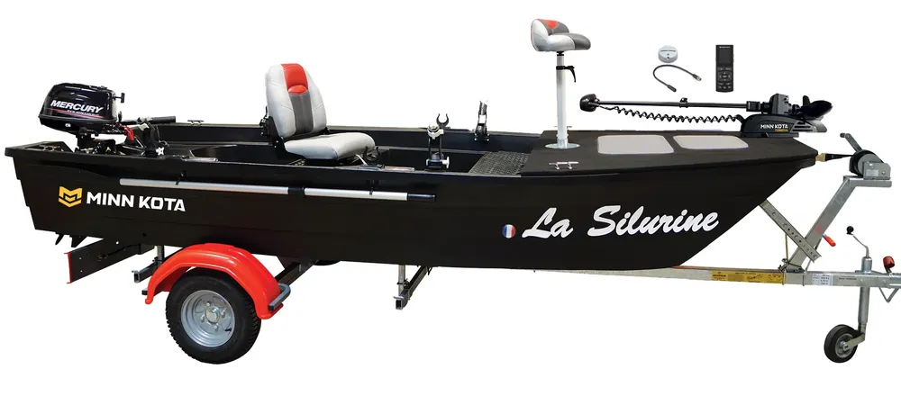 Pack barque superluxe Silurine 4m Bass Boat Blacky Prix Promo