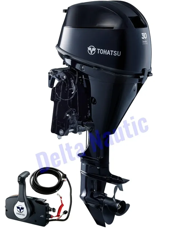 Moteur hors bord Tohatsu 30CV 4T arbre court démarrage électrique et TRIM commande à distance Haute Qualité