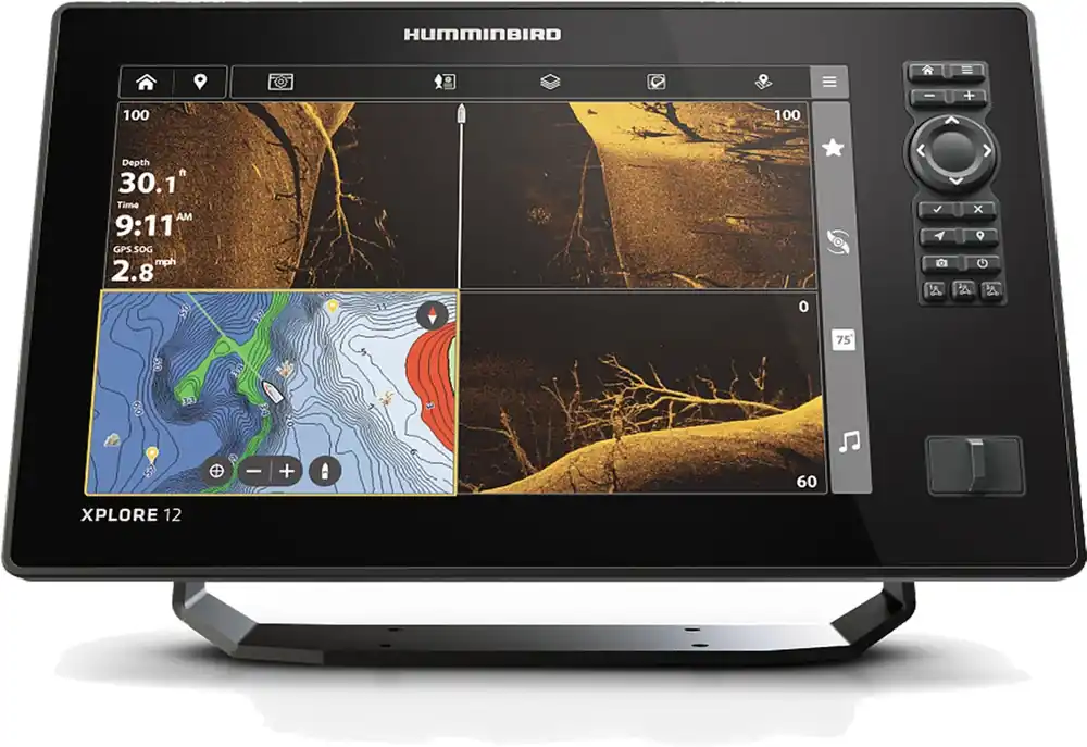 Combiné Sondeur GPS Traceur de Pêche Humminbird XPLORE 12 pour explorer les fonds Promotion Saisonnière