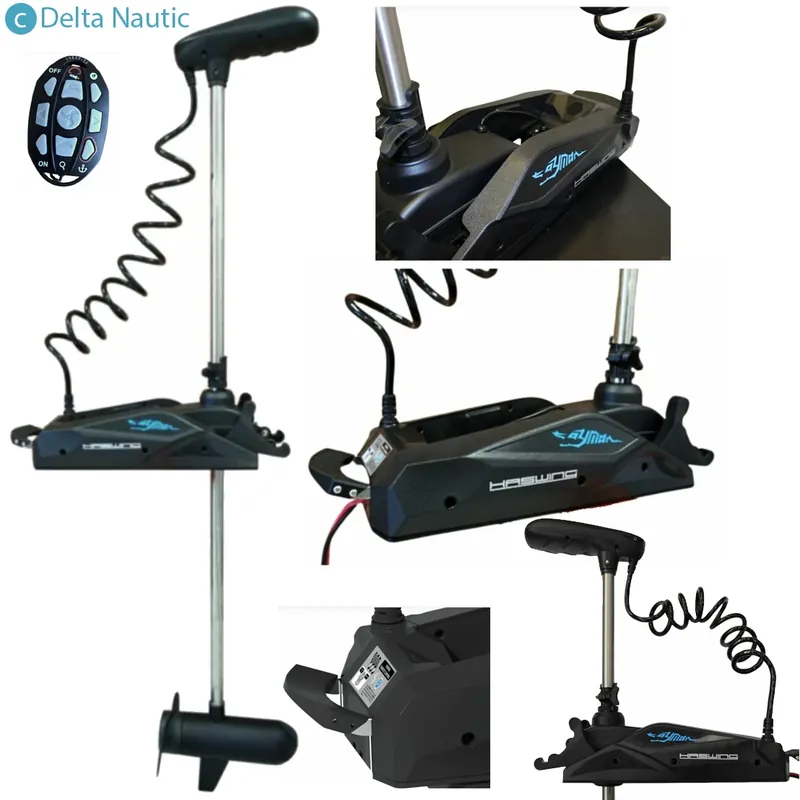 Authentique Moteur électrique Haswing Cayman B 80Lbs 24V 210 cm G1.6 GPS + télécommande