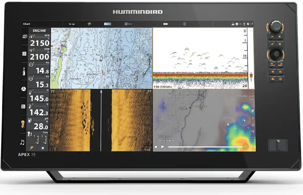 Seulement Aujourd'hui Combiné Sondeur GPS Traceur de Pêche Humminbird APEX 19