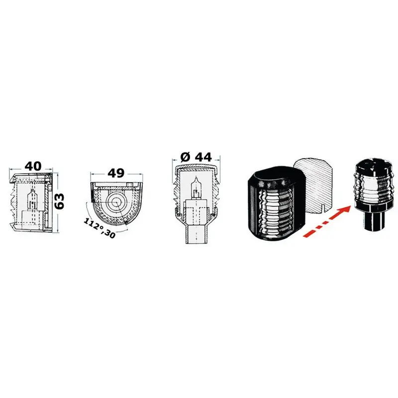 Prix Réduit Feu de navigation Utility Compact 12 v
