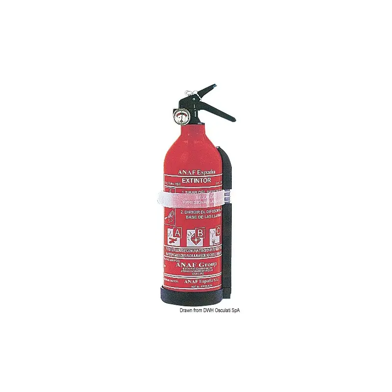 Extincteur poudre 1kg 5A 34B C Angleterre/France Quantité Limitée