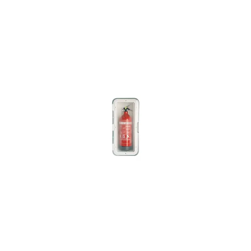 Must-Have Storage Case f/Fire Exting. w/Trans.Door, 1kg,White