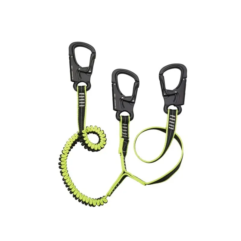 Commander Vite Longe double 3 mousquetons aluminium double sécurité